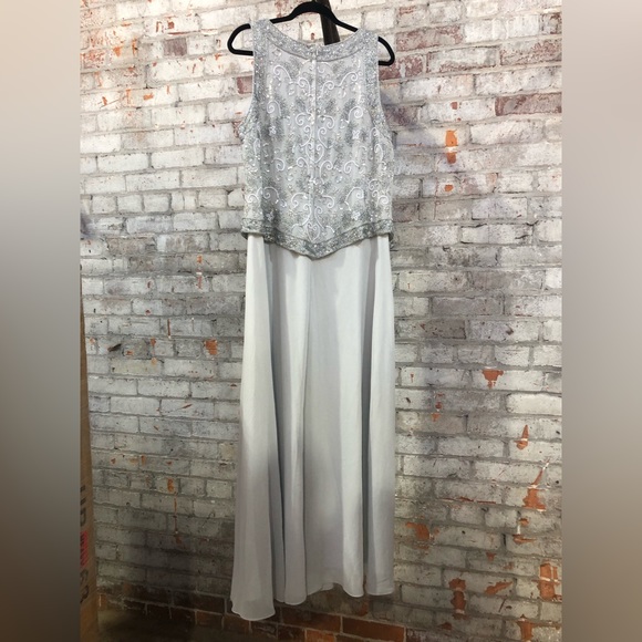 NWT J Kara Embellished Top Mock 2 Piece Dress Sz 16 - Picture 4 of 7